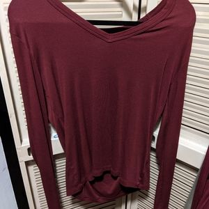 A New Day long sleeve Burgundy shirt (large)